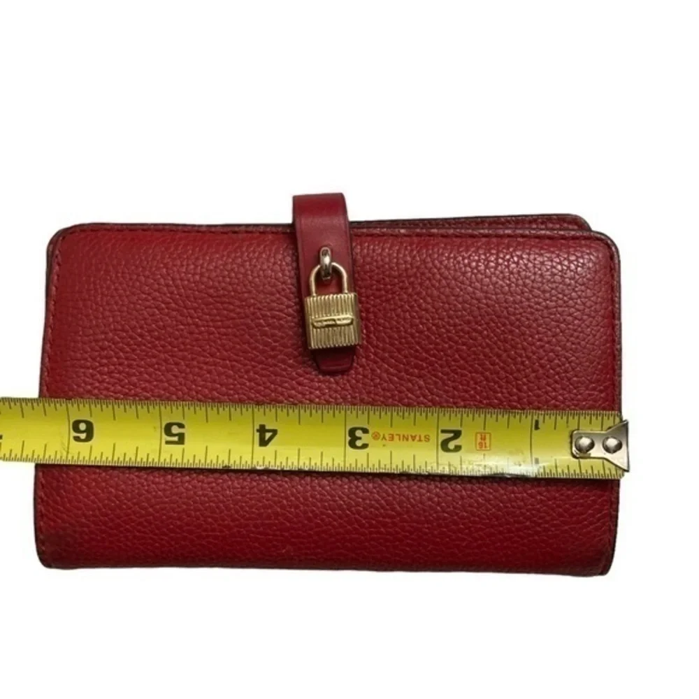 Michael Kors red leather wallet